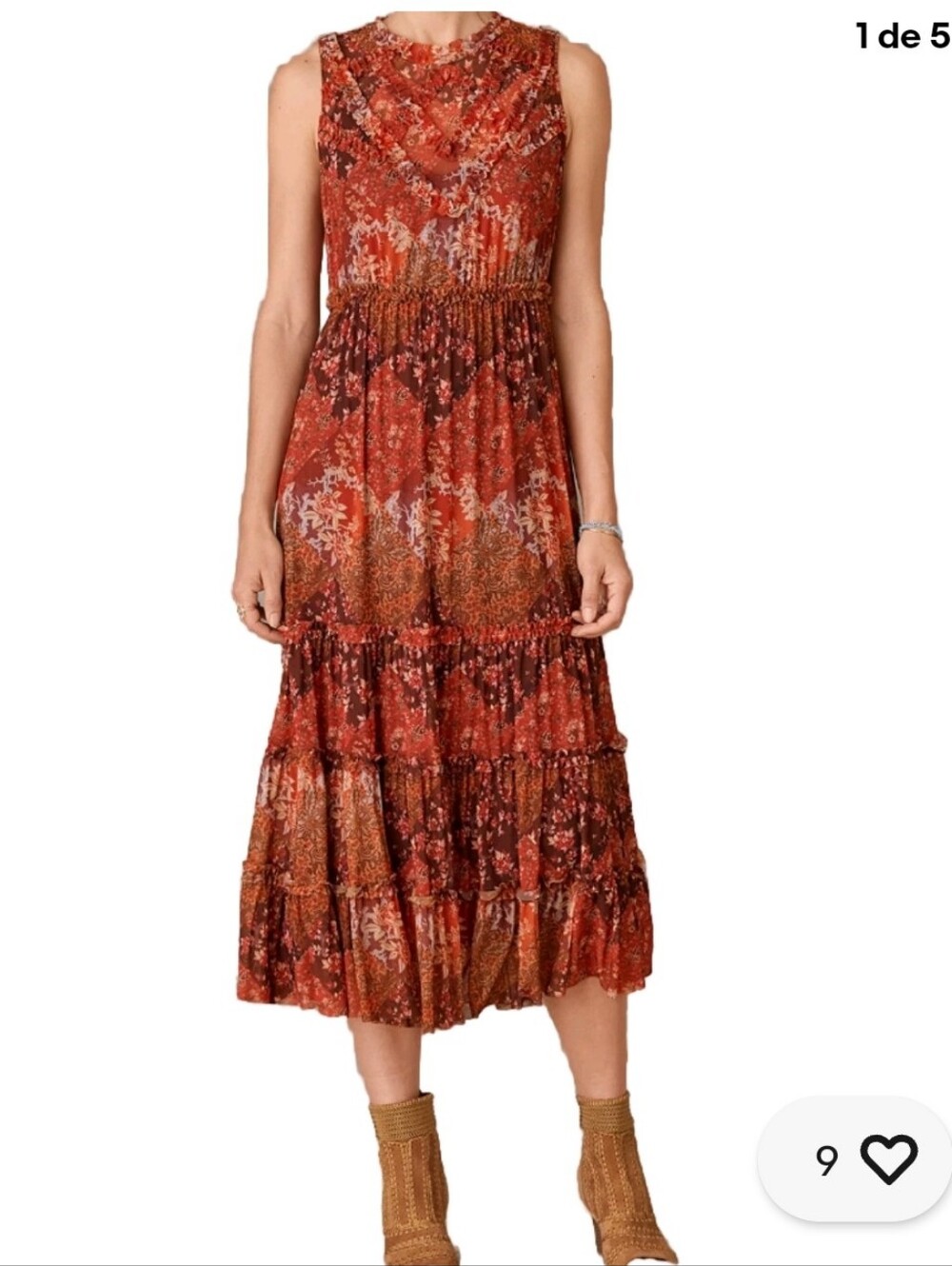 Johnny Was " Josephina" Midi  Dress.